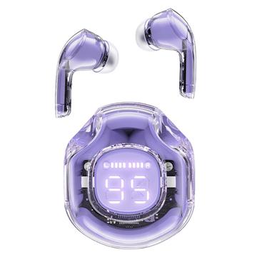 ACEFAST T8 / AT8 auricolari Bluetooth di cristallo (2) a colori, leggeri e senza fili per il lavoro - Viola