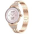 Orologio smart da donna AK107 con cinturino in acciaio con strass