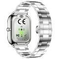 AK108 Smartwatch da donna da 1.82" con cinturino in strass - Argento