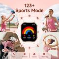 AK108 Smartwatch da donna da 1.82" con cinturino in strass - Argento