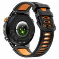 Orologio smart AK122 da 1.7" - Chiamate Bluetooth, frequenza cardiaca, SpO2, IP68 - Nero / Arancione