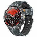 Orologio smart AK122 da 1.7" - Chiamate Bluetooth, frequenza cardiaca, SpO2, IP68 - Mimetico blu