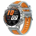 Orologio smart AK122 da 1.7" - Chiamate Bluetooth, frequenza cardiaca, SpO2, IP68 - Grigio / Arancione