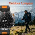 Orologio smart AK125 da 1.7" - Chiamate Bluetooth, frequenza cardiaca, SpO2, torcia, IP68 - Argento / Arancione