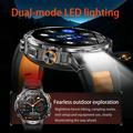 Orologio smart AK125 da 1.7" - Chiamate Bluetooth, frequenza cardiaca, SpO2, torcia, IP68 - Argento / Arancione