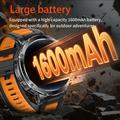 Orologio smart AK125 da 1.7" - Chiamate Bluetooth, frequenza cardiaca, SpO2, torcia, IP68 - Argento / Arancione