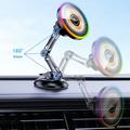 AKD255 Caricabatterie wireless magnetico da 15W / Supporto da auto per cruscotto e parabrezza - Compatibile con MagSafe
