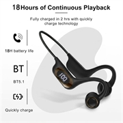 Cuffie wireless a conduzione ossea con design aperto AKZ-G6 - Nero