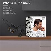 Cuffie wireless a conduzione ossea con design aperto AKZ-G6 - Nero
