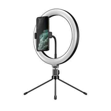 APEXEL APL-FL10JJ13Y 26cm LED Ring Light Fotografia Selfie Fill Light con treppiede Supporto telefono