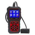 Scanner OBD2 AT500 - Strumento diagnostico per auto con schermo TFT da 2.4" - Nero / Rosso