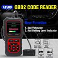 Scanner OBD2 AT500 - Strumento diagnostico per auto con schermo TFT da 2.4" - Nero / Rosso