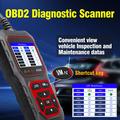 Scanner OBD2 AT500 - Strumento diagnostico per auto con schermo TFT da 2.4" - Nero / Rosso