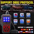 Scanner OBD2 AT500 - Strumento diagnostico per auto con schermo TFT da 2.4" - Nero / Rosso