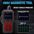 Scanner OBD2 AT500 - Strumento diagnostico per auto con schermo TFT da 2.4" - Nero / Rosso