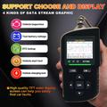 Scanner diagnostico per auto AT700 OBD2 con schermo TFT da 2.4" - Nero