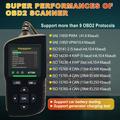 Scanner diagnostico per auto AT700 OBD2 con schermo TFT da 2.4" - Nero