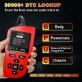 Scanner diagnostico per auto AT700 OBD2 con schermo TFT da 2.4" - Rosso
