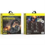 Cuffie wireless AWEI AT36 a 2.4GHz - ANC/ENC, Bluetooth 5.4 - Nero