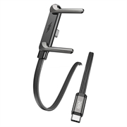 Cavo USB-C AWEI CM-12C con supporto integrato - 1,5 m - Nero