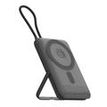 AZEADA AZ-P34 Powerbank magnetico da 10000mAh con cavo USB-C - 22.5W/15W - Grigio scuro