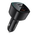 Caricabatterie da auto Acefast B18 200W - 2x USB-C, USB-A - Nero