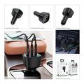 Caricabatterie da auto Acefast B18 200W - 2x USB-C, USB-A - Nero