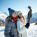 Acefast E41 Bastone telescopico per selfie con treppiede automatico e tracciamento facciale AI - Nero