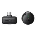 Microfono lavalier wireless Acefast R7 - Riduzione del rumore tramite IA, clip magnetica - Nero