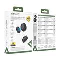 Microfono lavalier wireless Acefast R7 - Riduzione del rumore tramite IA, clip magnetica - Nero