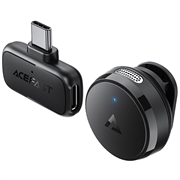 Microfono lavalier wireless Acefast R7 - Riduzione del rumore tramite IA, clip magnetica - Nero
