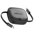 Set cavo USB-C retrattile Acefast Travel J3 da 60W con supporto per telefono - Nero