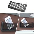 Supporto a rete elastico e adesivo per auto, barca, yacht - 8x20cm - nero