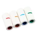 Carta termica adesiva monocolore 57 25mm - 4 pezzi - Rosso / Arancione / Blu / Verde
