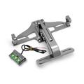 Regolabile CNC in lega di alluminio moto targa Holder Bike Light staffa telescopica con luce LED