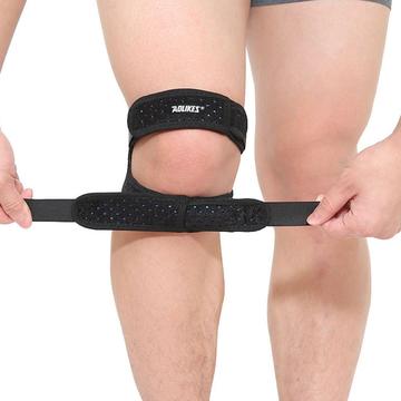 Ginocchiera regolabile con cuscinetto in silicone - Per la corsa e l\'escursionismo