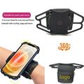 Fascia da braccio regolabile per telefono, ideale per la corsa e il ciclismo - 6"-6.7" - Nero