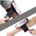 Fascia da braccio regolabile per telefono, ideale per la corsa e il ciclismo - 6"-6.7" - Nero