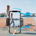 Fascia da braccio regolabile per telefono, ideale per la corsa e il ciclismo - 6"-6.7" - Nero