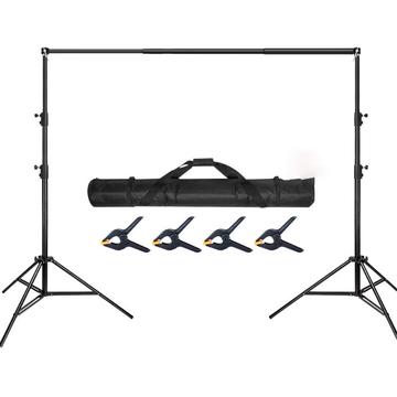 Cavalletto regolabile con 4 morsetti per sfondo fotografico - 2,88x3m