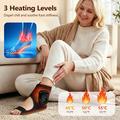 Massaggiatore per caviglie ad aria compressa con funzione riscaldante - 4 livelli, 3 impostazioni di calore e controllo NTC - 2 pezzi - Nero