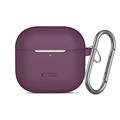Custodia AirPods 4/AirPods 5 Tech-Protect con gancio in silicone - Borgogna