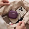 Custodia AirPods 4/AirPods 5 Tech-Protect con gancio in silicone - Borgogna