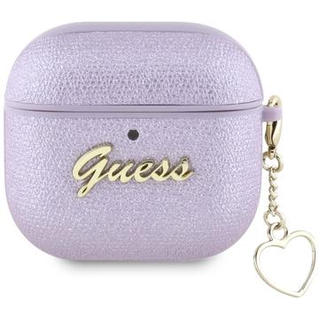 Custodia AirPods 4 Guess Metallic Script Charm - Viola