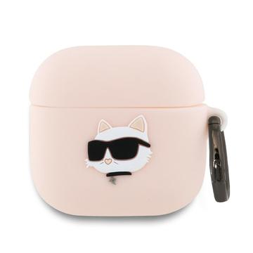 Custodia in silicone AirPods 4 Karl Lagerfeld Choupette Head 3D