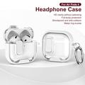 Custodia protettiva ibrida per AirPods 4 con blocco e gancio - Bianco / Trasparente
