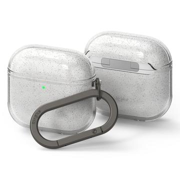 Custodia in silicone AirPods 4 Ringke - Protezione antiurto - Glitter trasparente
