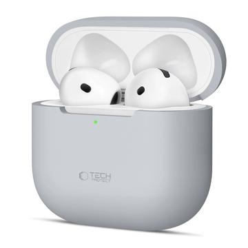 Custodia in silicone AirPods 4 Tech-Protect - Grigio pastello