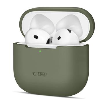 Custodia in silicone AirPods 4 Tech-Protect - Verde oliva