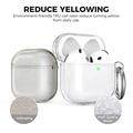 Custodia resistente alle cadute per AirPods 5/4 AhaStyle WG164-B con penna per la pulizia - Trasparente glitterato